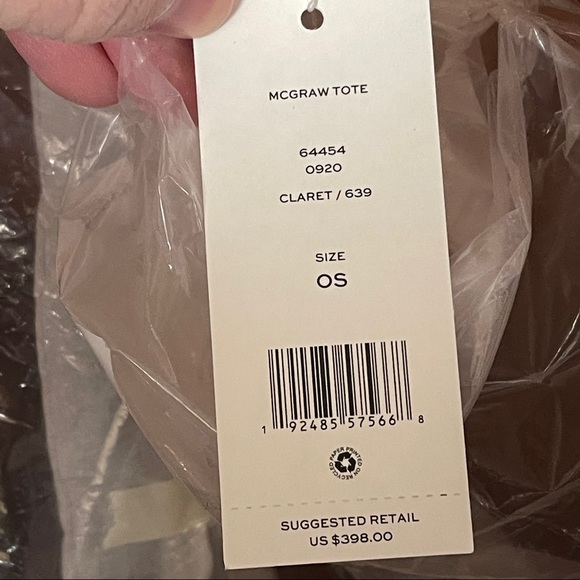 Tory Burch McGraw Leather Tote - Claret - Picture 5 of 5